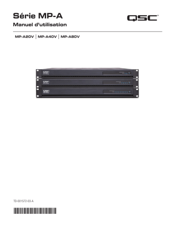 MP-A40V | MP-A20V | QSC MP-A80V Manuel utilisateur | Fixfr