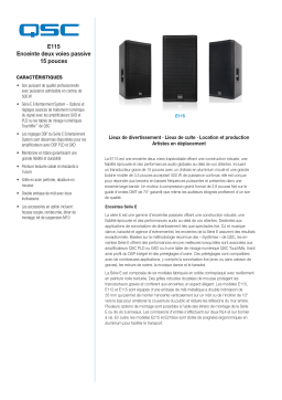 QSC E115 Manuel utilisateur