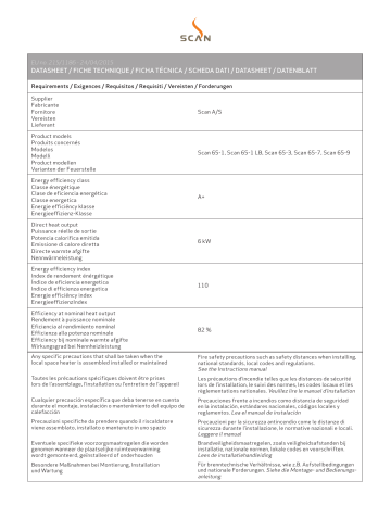 65-1 LOW BASE | 65-1 | SCAN 65-3 Wood stove Manuel utilisateur | Fixfr