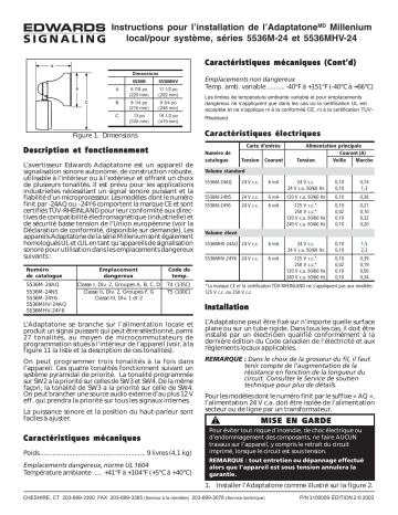 EDWARDS 5536M Guide d'installation | Fixfr