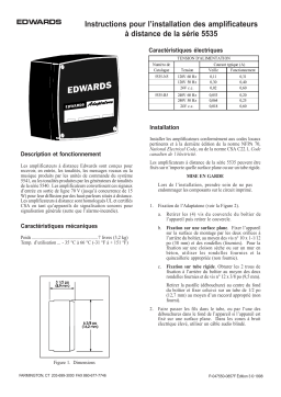 EDWARDS 5535 Guide d'installation