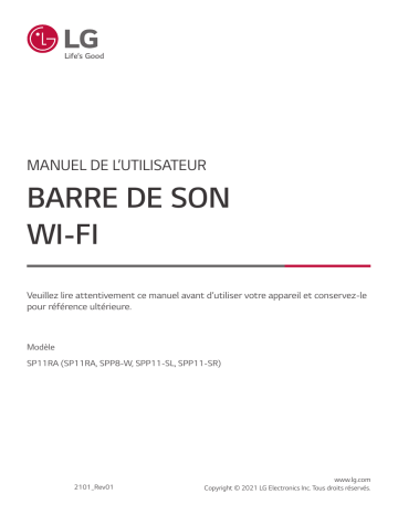 LG SP11RA Manuel du propriétaire | Fixfr