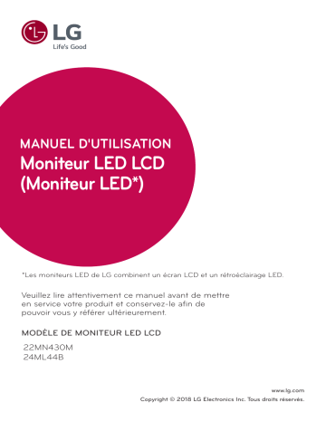 LG 22MN430M-B Manuel utilisateur | Fixfr