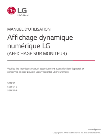 LG 55EF5F-L Manuel du propriétaire | Fixfr