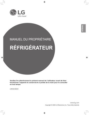 LG LRKNC0505V Manuel du propriétaire | Fixfr