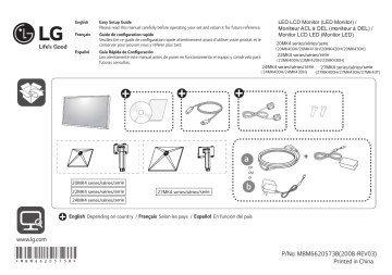LG 27MK43T-B Guide d'installation rapide | Fixfr