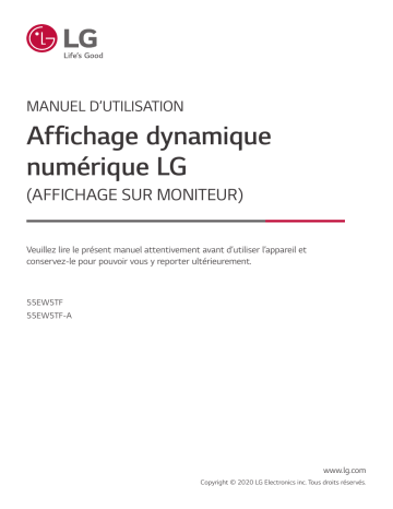 LG 55EW5TF-A Manuel du propriétaire | Fixfr