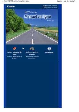 Canon PIXMA MP550 Mode d'emploi