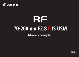 Canon RF 70-200mm F2.8L IS USM Manuel utilisateur