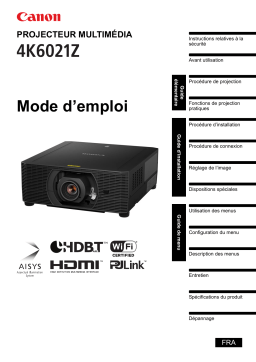 Canon XEED 4K6021Z Manuel utilisateur