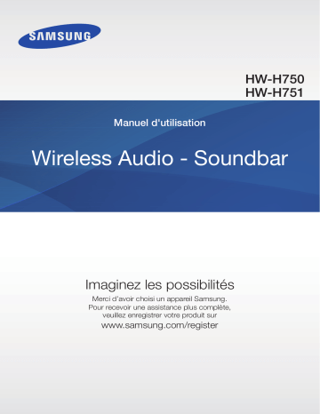 Samsung HW-H751 Wireless Vacuum Tube TV Soundbar H751 Manuel utilisateur | Fixfr