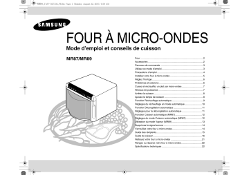 Samsung MR89 Manuel utilisateur | Fixfr