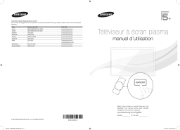 Samsung PS60E550D1R 60" Plasma TV E550 Series 5 Guide de démarrage rapide