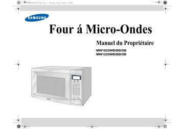 MW1025WB | Samsung MW1225WB Manuel utilisateur | Fixfr