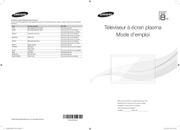 Samsung PS64F8500AR Manuel utilisateur