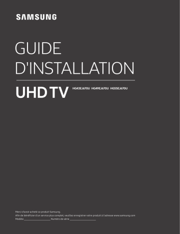 HG49EJ670UB | HG55EJ670UB | Samsung HG43EJ670UB Mode d'emploi | Fixfr