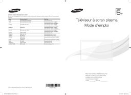 Samsung PS60F5500AR Guide de démarrage rapide