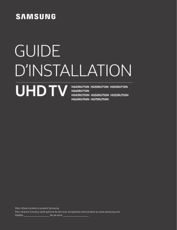HG55RU710NF | Samsung HG65RU710NF Guide d'installation | Fixfr