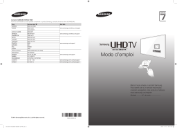 Samsung UA65HU7200U 65" HU7200 Curved Smart 4K UHD TV Guide de démarrage rapide