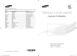 Samsung PS51F5500AK 51" Full HD Flat Smart TV F5500 Series 5 Guide de démarrage rapide