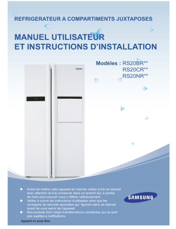 Samsung RS20NRHS N07 SBS avec poignée barre longue, 510 L Manuel utilisateur | Fixfr