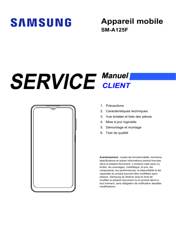 Mode d'emploi | Samsung SM-A125F/DSN Manuel utilisateur | Fixfr