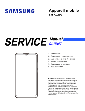 Mode d'emploi | Samsung SM-A025G/DSN Manuel utilisateur | Fixfr