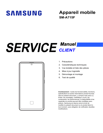 Mode d'emploi | Samsung SM-A715F/DS Galaxy A71 Manuel utilisateur | Fixfr