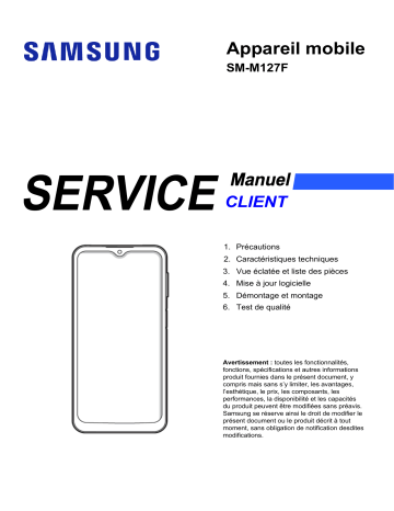 Mode d'emploi | Samsung SM-M127F/DSN Manuel utilisateur | Fixfr