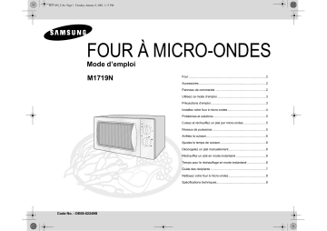 Samsung M1719N Manuel utilisateur | Fixfr