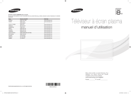 Samsung PS64F8500AT 64" Full HD Flat Smart TV F8500 Series 8 Guide de démarrage rapide