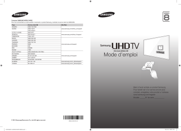 Manuel utilisateur | Samsung UA85HU8500T 85