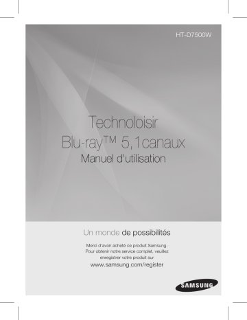 Samsung HT-D7500W Manuel utilisateur | Fixfr