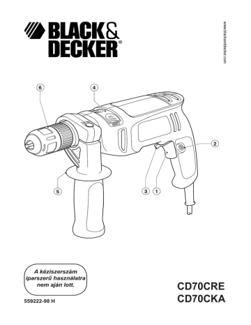 CD70CKA | Black & Decker CD70CRE Drill Manuel utilisateur | Fixfr