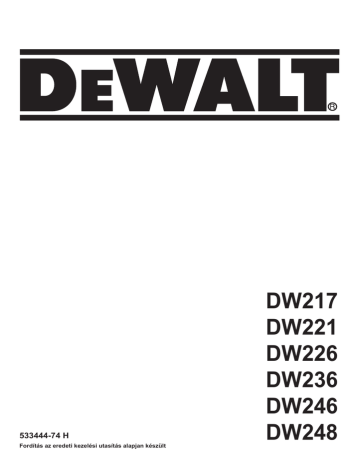 DW226 | DeWalt DW236I Drill Manuel utilisateur | Fixfr