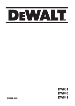 DeWalt DW840 Angle grinder Manuel utilisateur