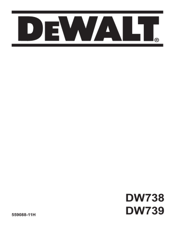 DW738 | DeWalt DW739 Bandsaw Manuel utilisateur | Fixfr
