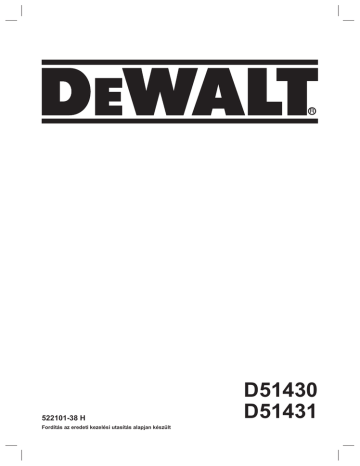 D51431 | DeWalt D51430 Nailer Manuel utilisateur | Fixfr