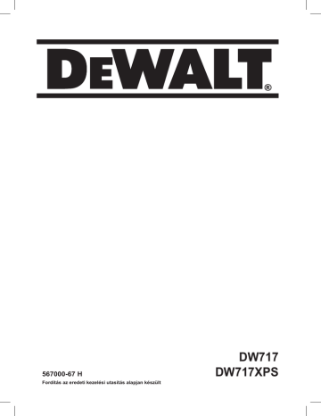 DW717XPS | DeWalt DW717 Mitre saw Manuel utilisateur | Fixfr