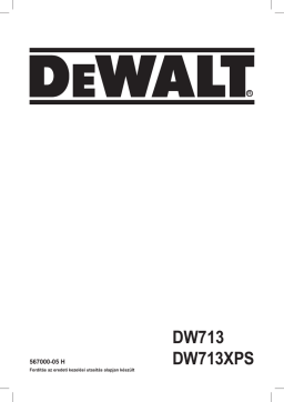 DeWalt DW713XPS Mitre saw Manuel utilisateur