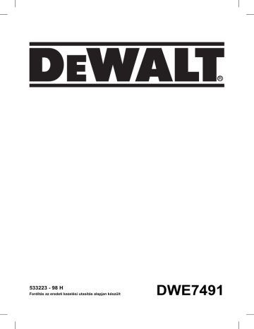 DeWalt DWE7491 Table saw Manuel utilisateur | Fixfr