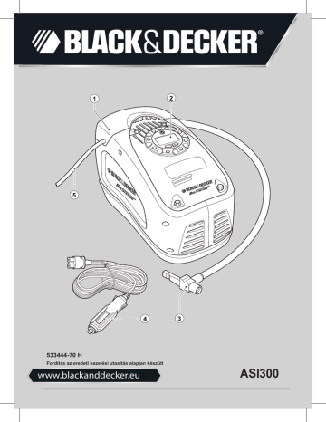 Black & Decker ASI300 Inflator Manuel utilisateur | Fixfr