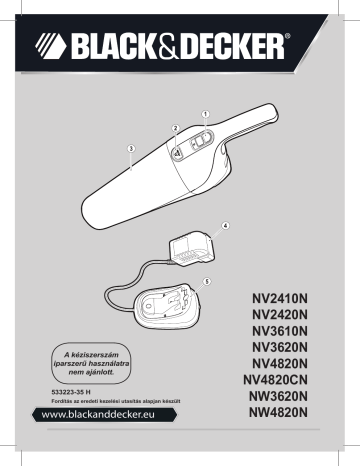 NV2410N | NV4820CN | Black & Decker NV4820N Dustbuster type h1 Manuel utilisateur | Fixfr