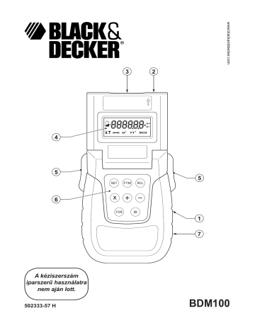 Black & Decker BDM100 Sonic distance measure Manuel utilisateur | Fixfr