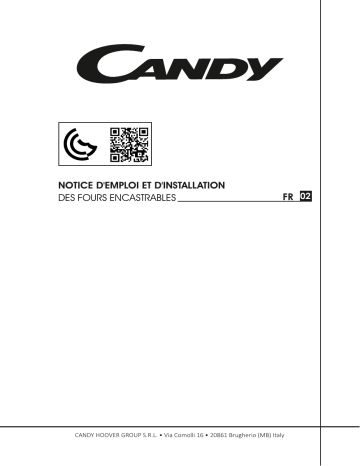 FCS 245 W/E | FCS 245 N/E | Candy FCS 245 X/E Oven Manuel utilisateur | Fixfr