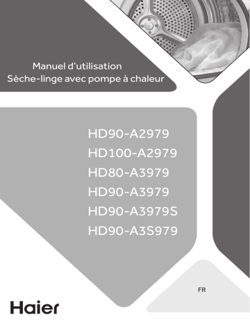 HD100-A2979 | HD90-A3979 | Haier HD90-A2979 Tumble Dryer Manuel utilisateur | Fixfr