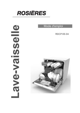 ROSIERES RDCP 8S-04 Dishwasher Manuel utilisateur