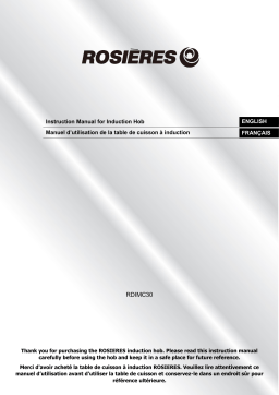 ROSIERES RDIMC30 Hob Manuel utilisateur