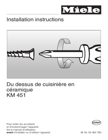 Manuel du propriétaire | Miele KM451 Manuel utilisateur | Fixfr