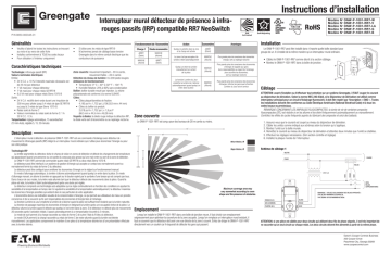 Guide d'installation | Cooper Lighting NeoSwitch - PIR RR7 Compatible Wall Switch Sensor Manuel utilisateur | Fixfr